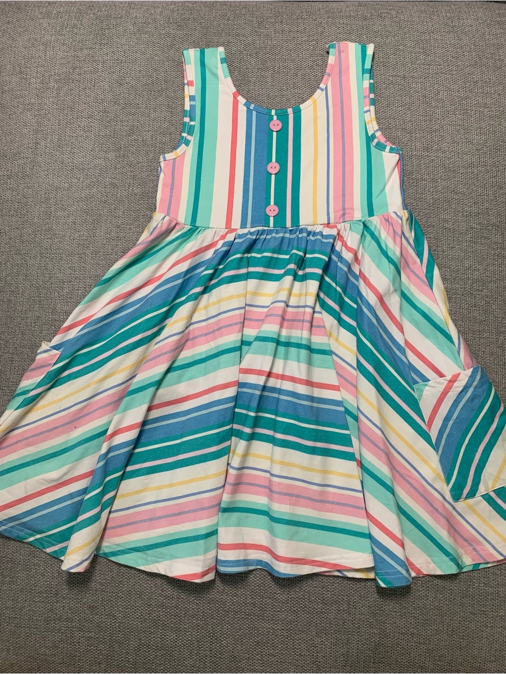 SweetHoney 6y Stripe Sleeveless Dress